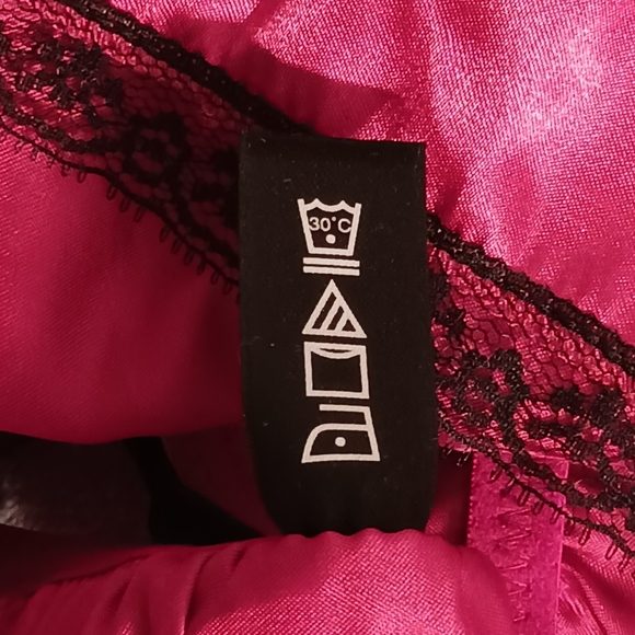 Women's Lingerie Dark Pink with Lace - Picture 7 of 8